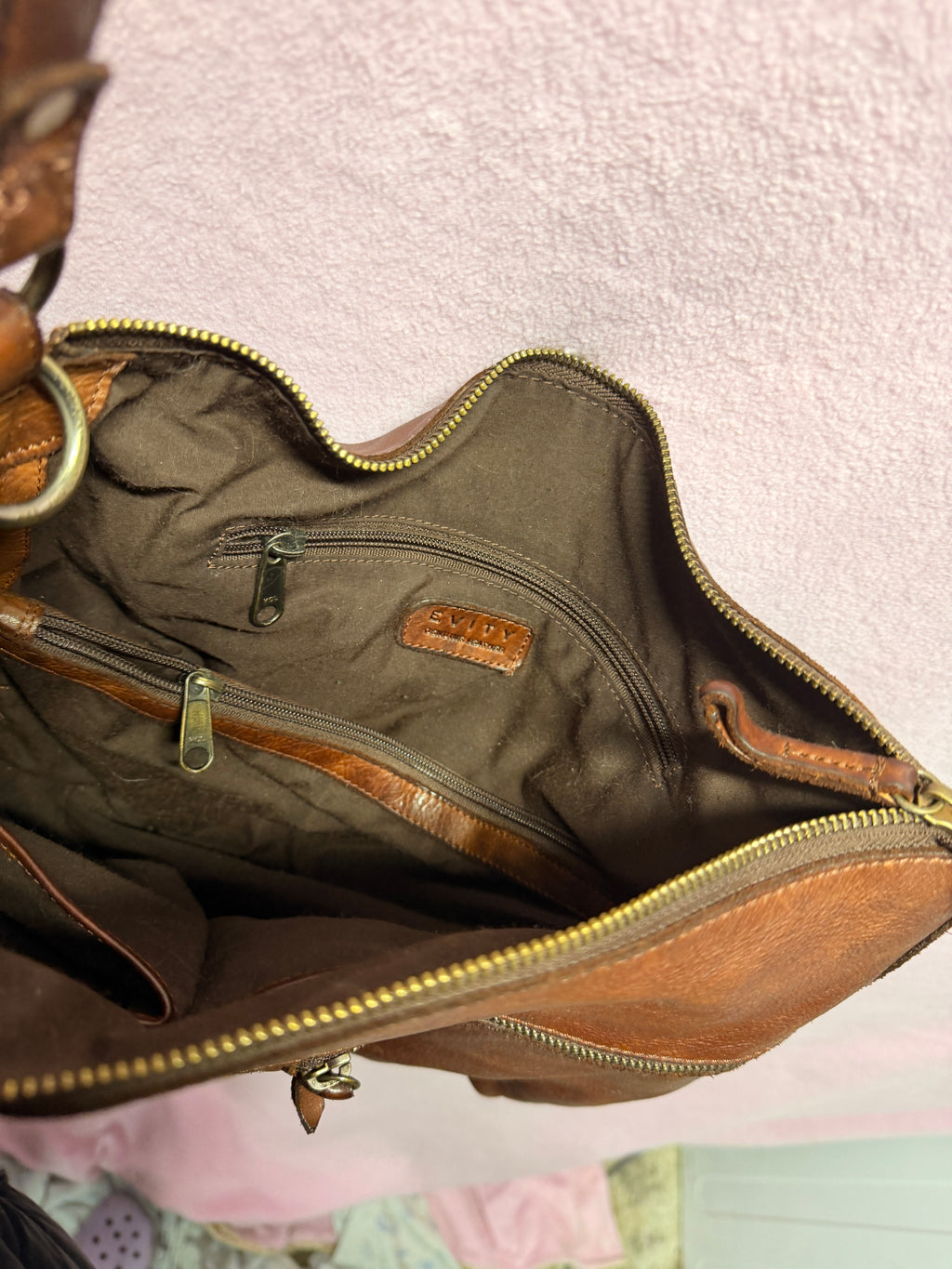 EVITY Genuine Leather Crossbody Bag – Chocolate Brown