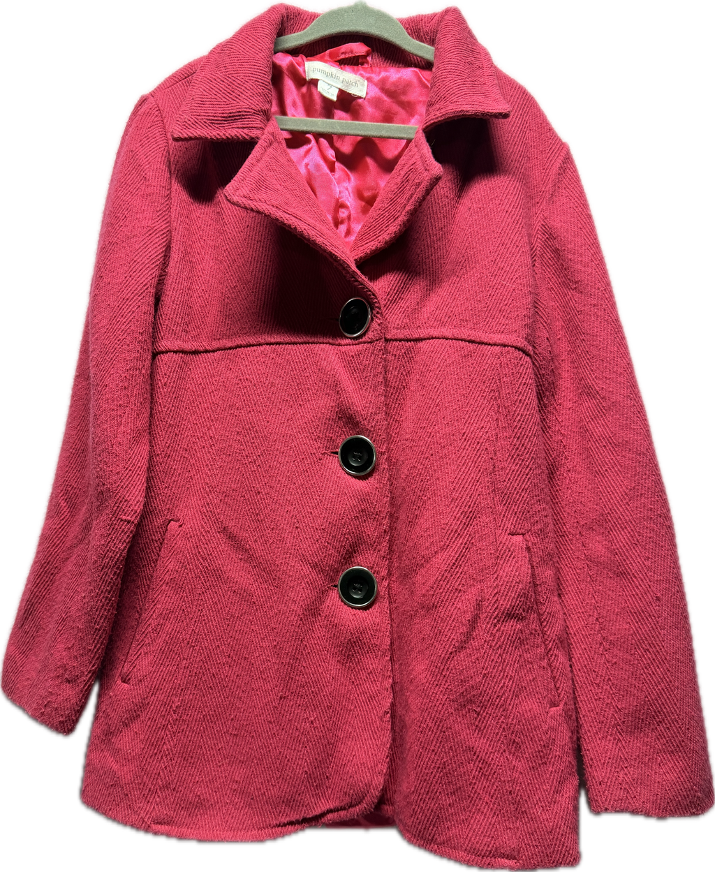 Pumpkin Patch Girls Wool Blend Coat – Berry Pink | Size 7