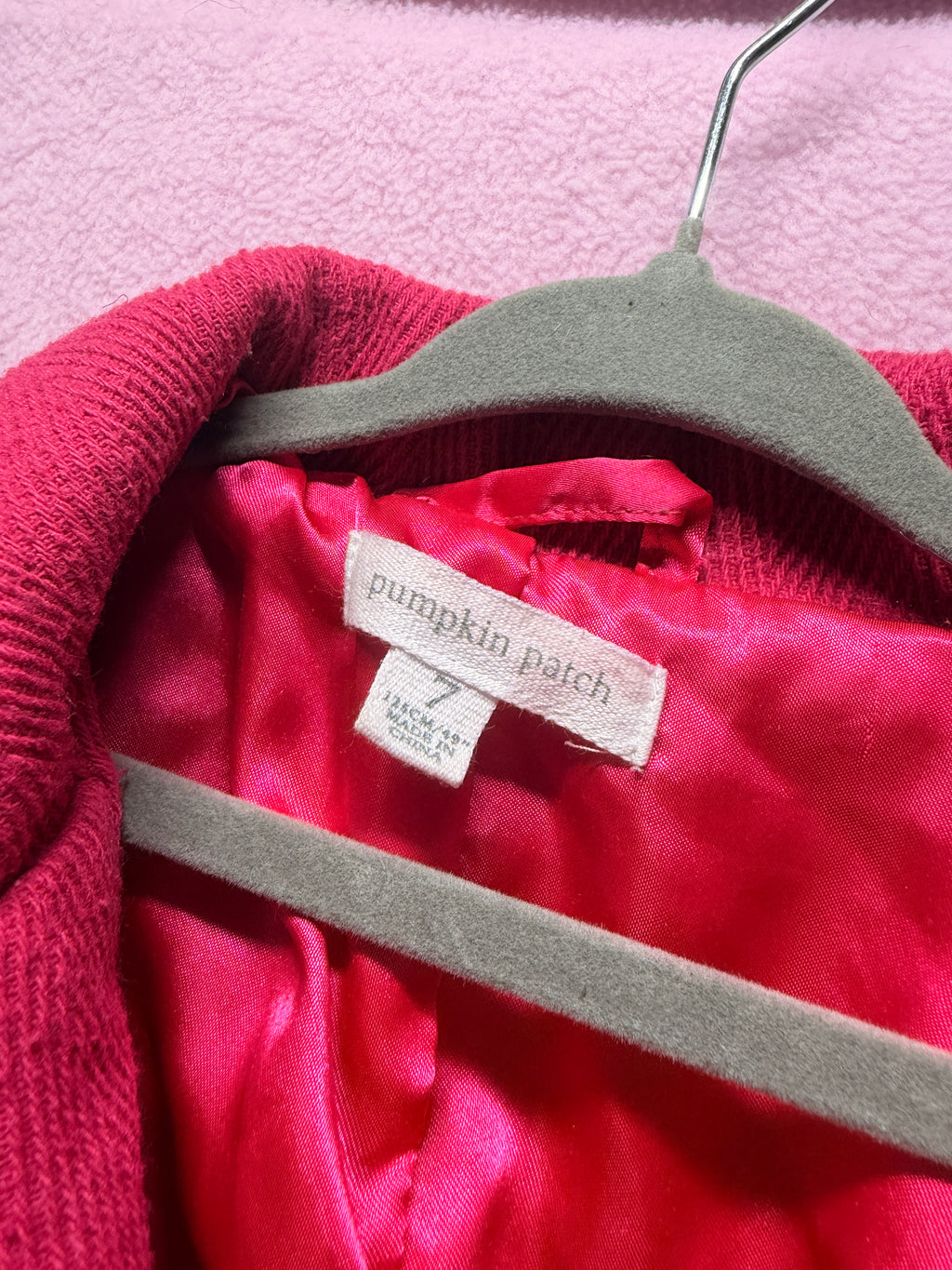 Pumpkin Patch Girls Wool Blend Coat – Berry Pink | Size 7