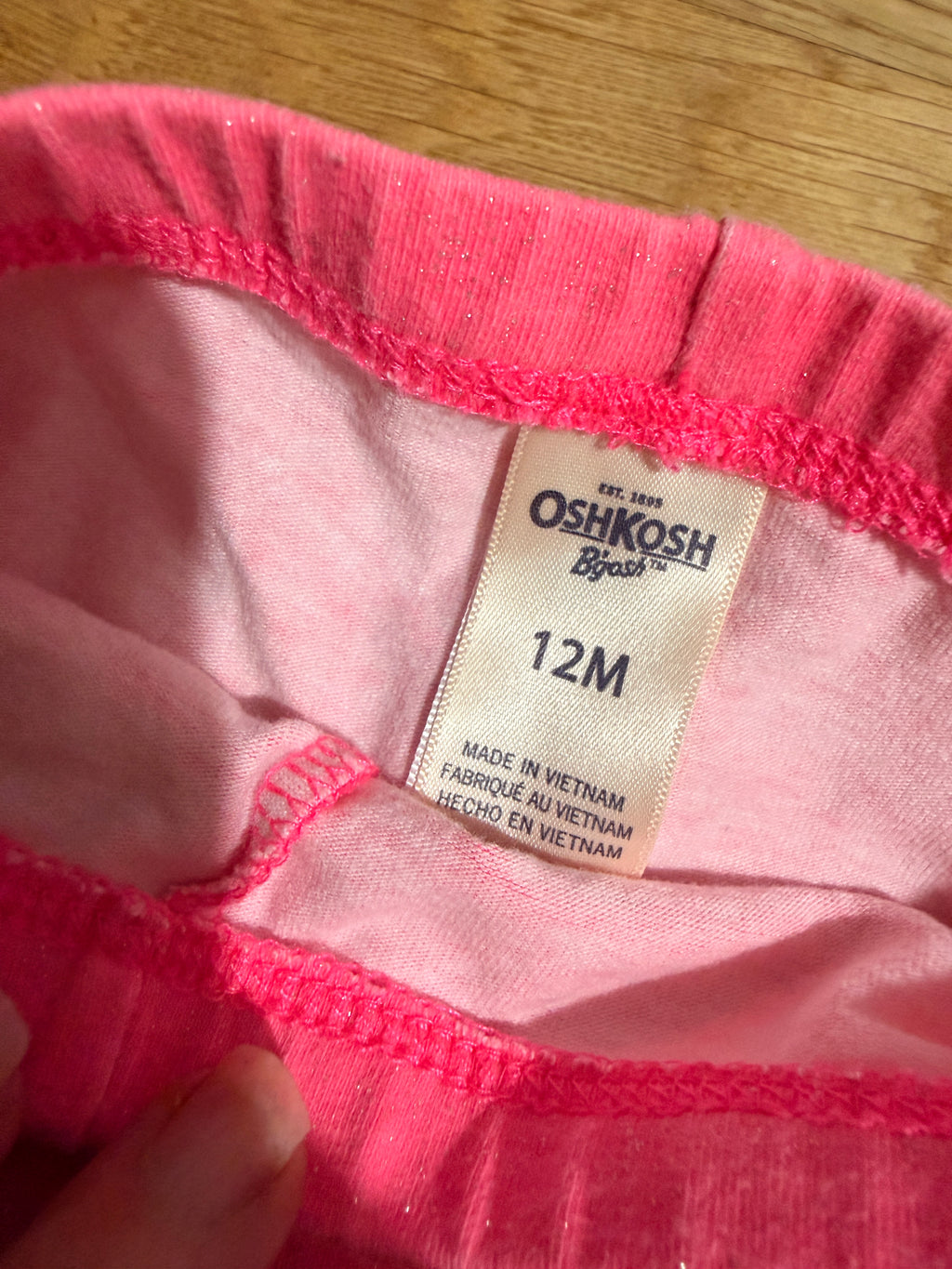OshKosh B’gosh Pink Sparkle Leggings – 12 Months