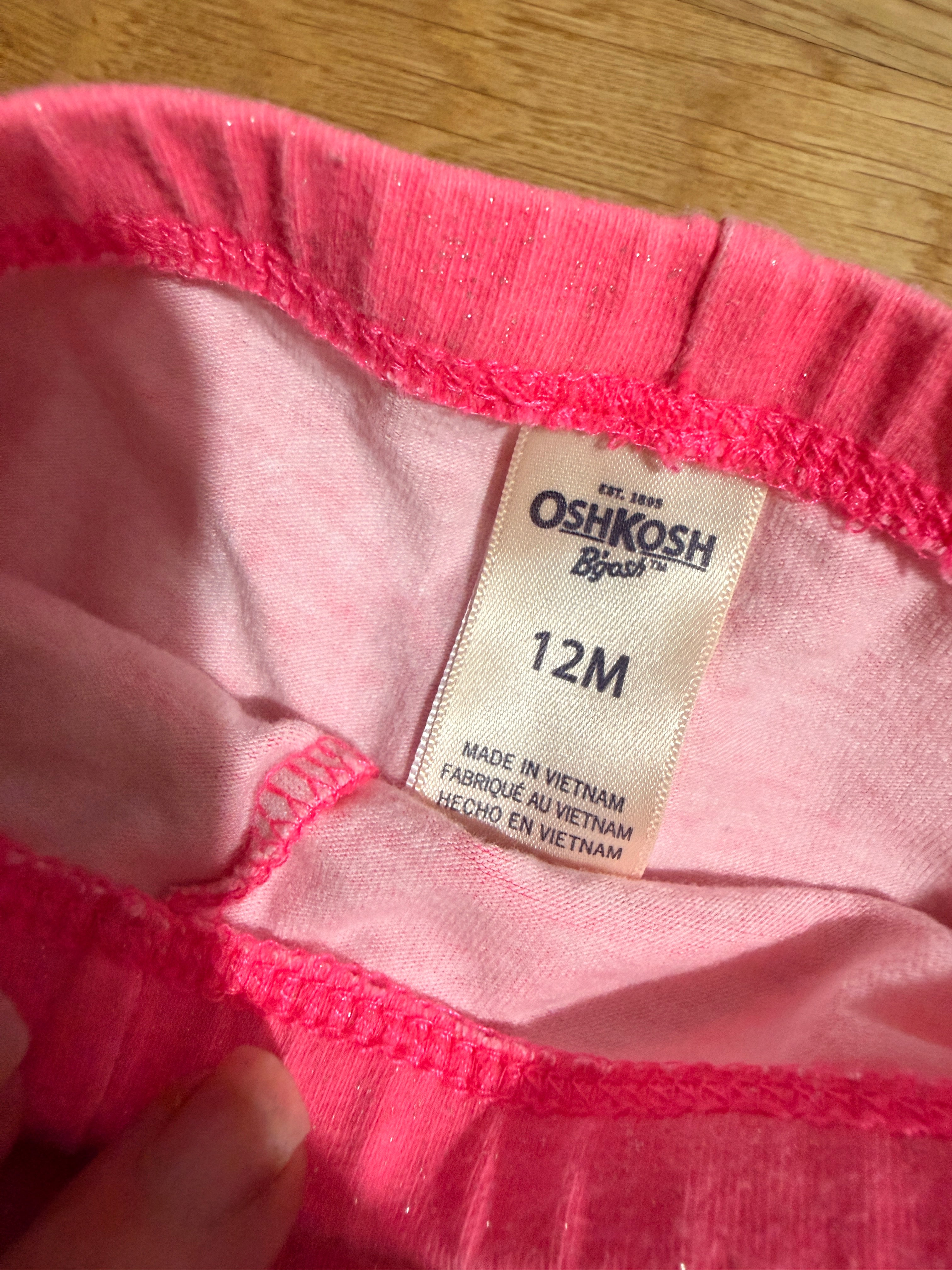 OshKosh B’gosh Pink Sparkle Leggings – 12 Months