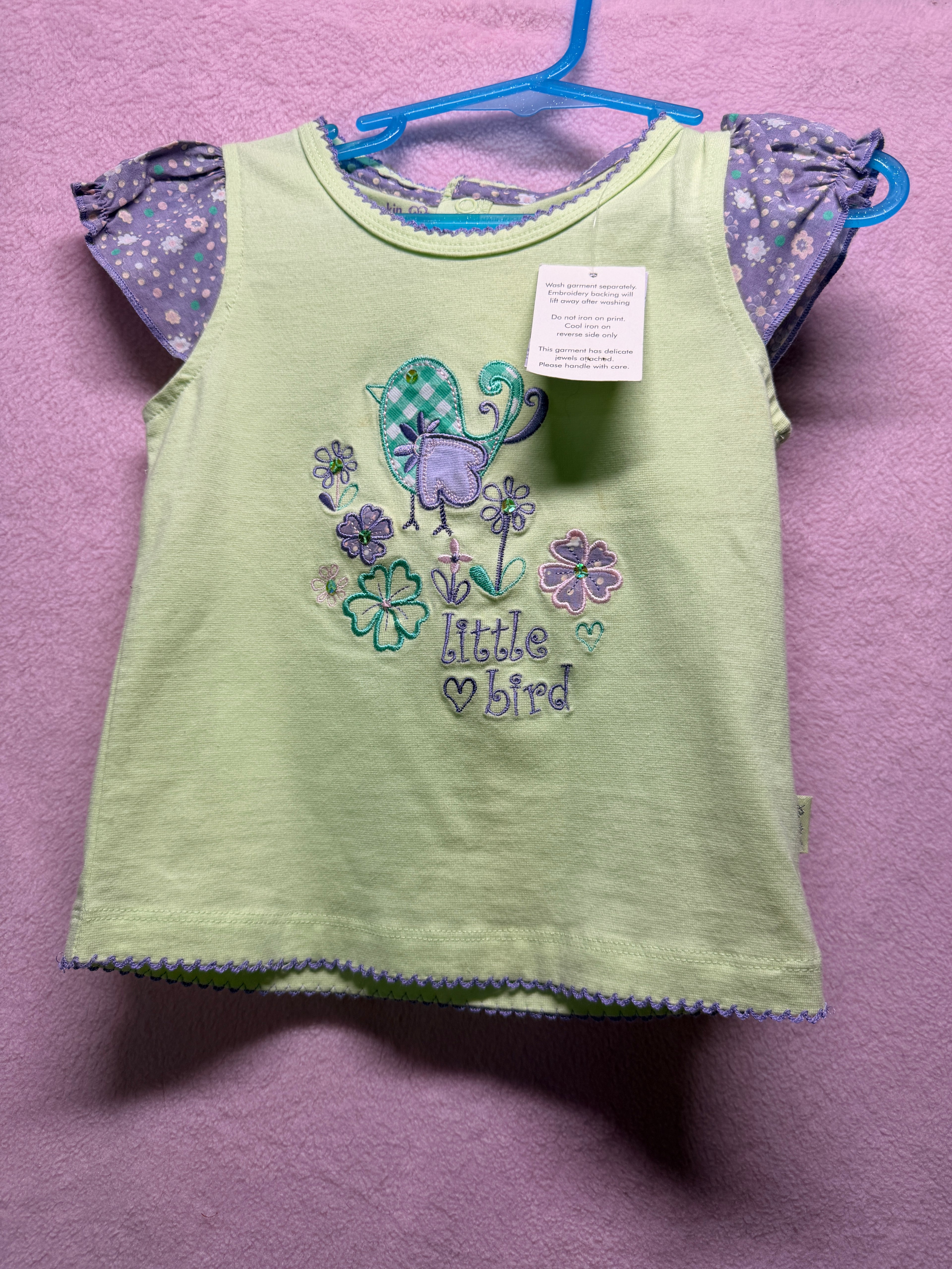 Pumpkin Patch “Little Bird” Top – 12–18 Months