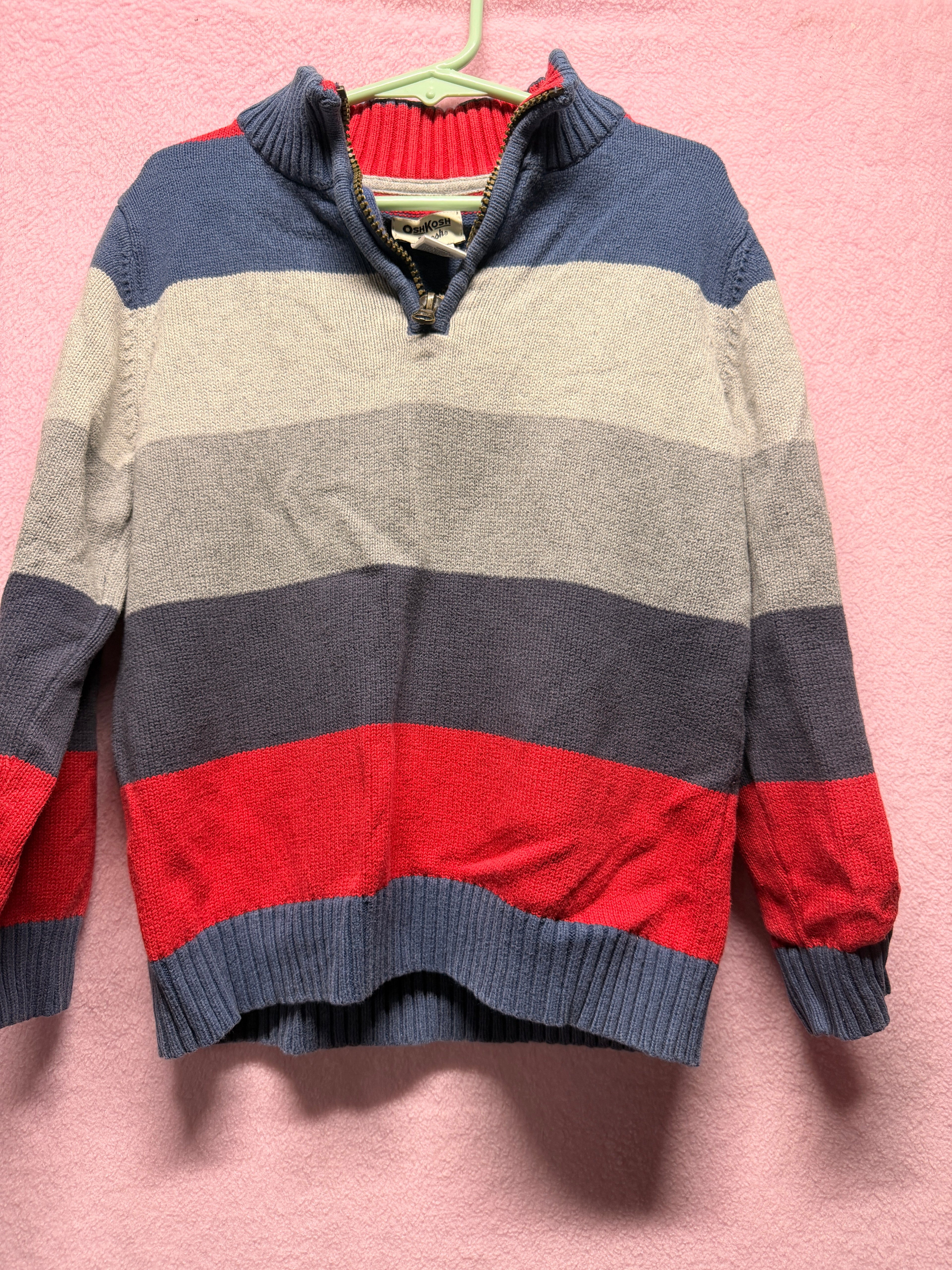 OshKosh B’gosh Quarter Zip Knit Jumper – Size 6