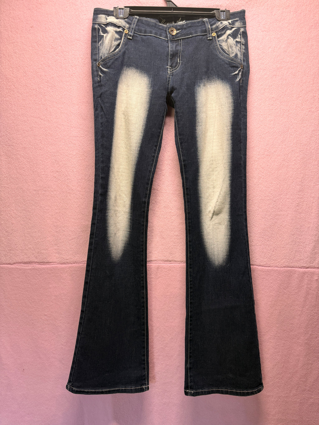 Crazy Age Y2K Embroidered Flare Jeans – Size 40