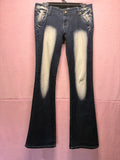 Crazy Age Y2K Embroidered Flare Jeans – Size 40