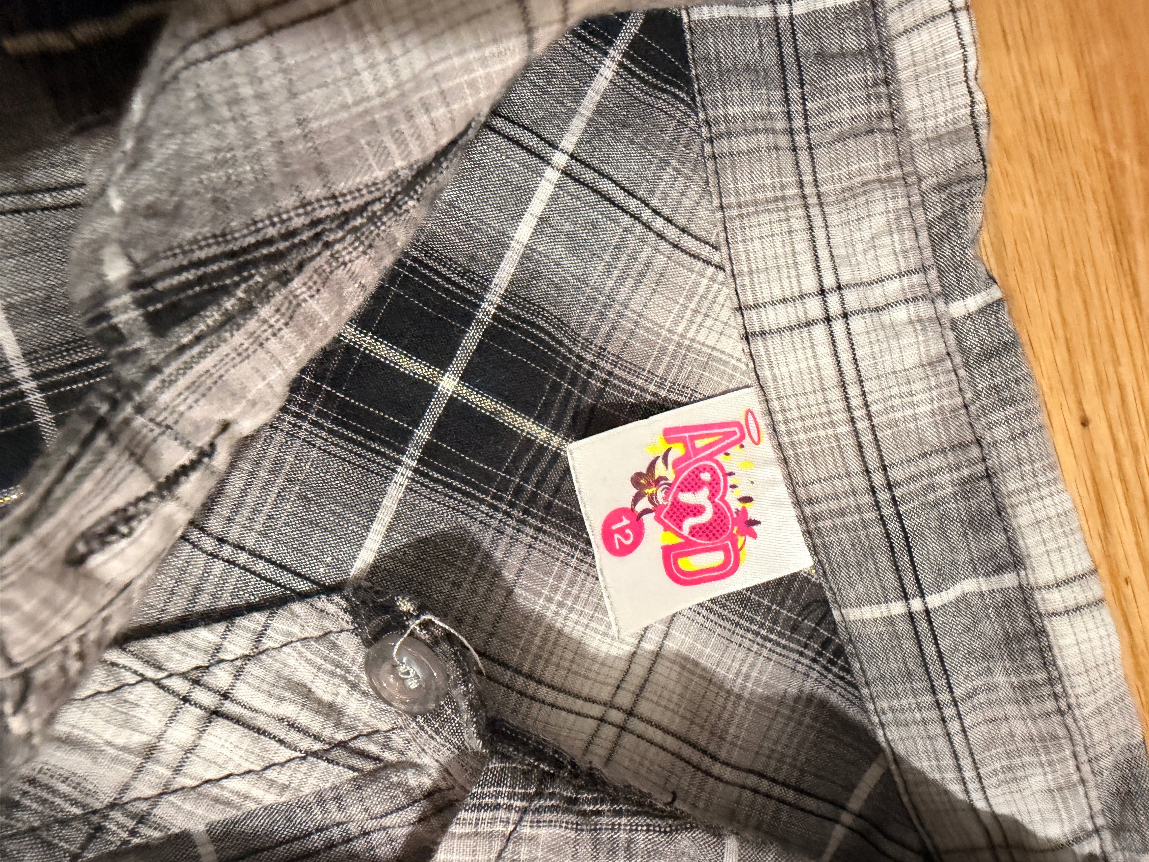 A&D Plaid Button-Up dress Shirt – Size 12