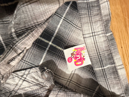 A&D Plaid Button-Up dress Shirt – Size 12