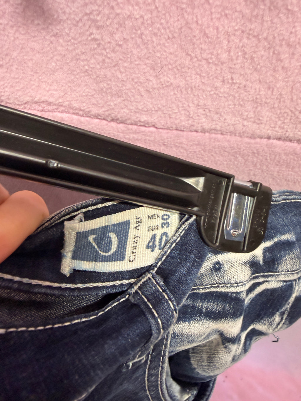 Crazy Age Y2K Embroidered Flare Jeans – Size 40