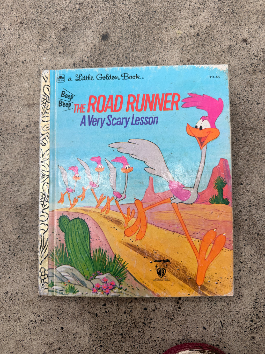 Vintage Little Golden Book – The Road Runner: A Very Scary Lesson (1974)